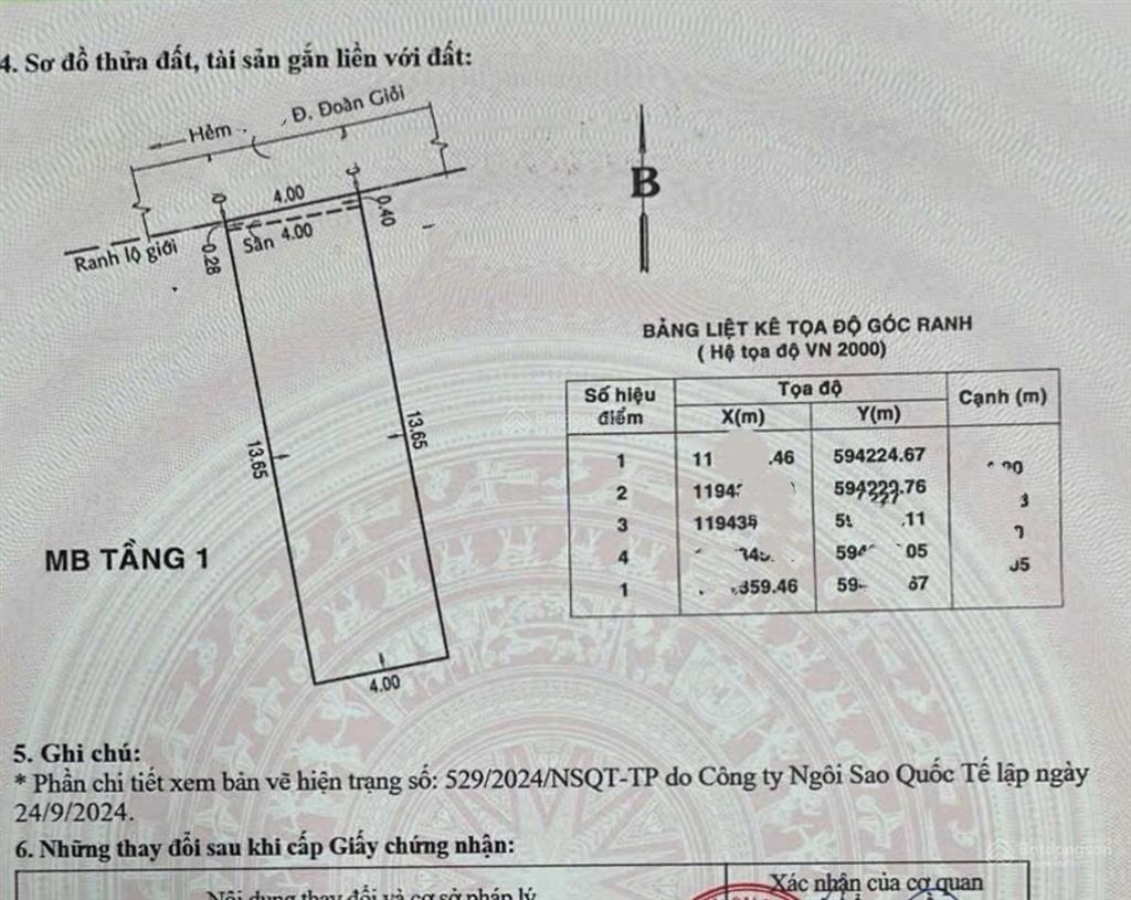 Nhà 4 tầng đoàn giỏi  cách 1km ra aeon mall tân phú  56m2  5.99t thương lượng