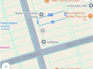 Bán đất mặt tiền phan thúc duyện ngang 6m chỉ với 22,7 tỷ.  0905 982 ***