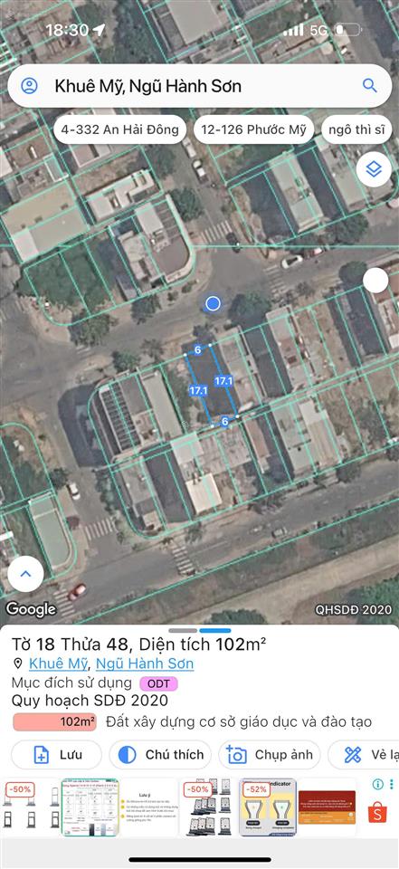 Bán đất đẹp mặt tiền khuê mỹ đông 14, 18 tỷ, 102m2.  0905 982 ***