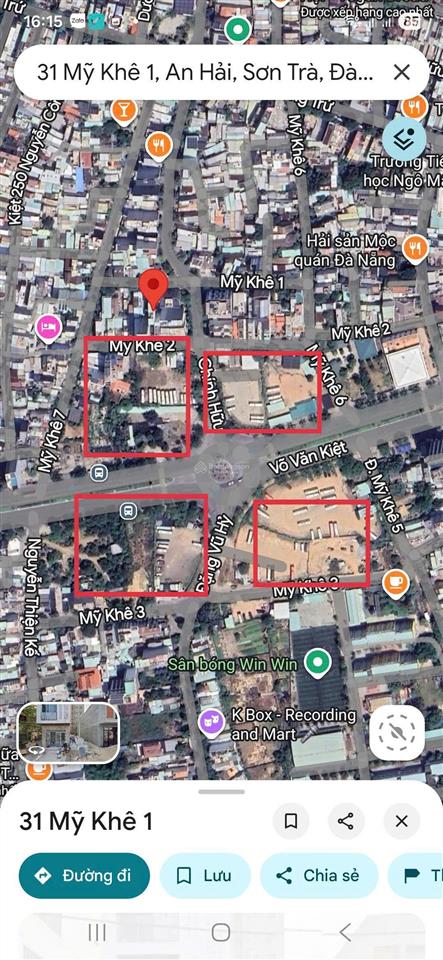Bán đất tại mỹ khê 1, 15,2 tỷ, 93,2m2, pháp lý đầy đủ.  0905 982 ***