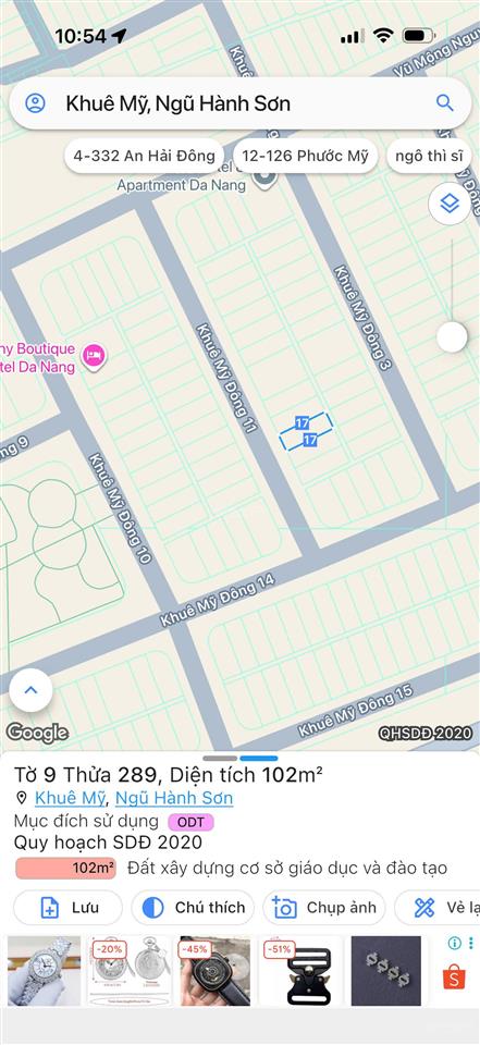 Bán lô đất khuê mỹ đông 11, khu nhà máy cao su, gần biển.  0905 982 ***