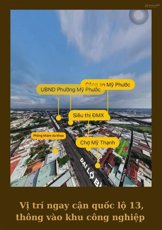 Bán nhà phố liền kề ngang 6m cực hiếm chỉ 30m ra quốc lộ 13 trung tâm bến cát sổ hồng riêng