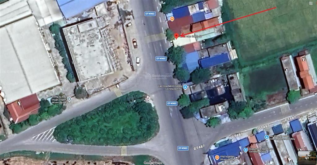 Cho thuê nhà riêng mặt đường tỉnh lộ 490 và 487 mặt tiền 5m diện tích 150m2 mái bằng 1 tầng có tum