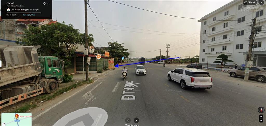 Cho thuê nhà riêng mặt đường tỉnh lộ 490 và 487 mặt tiền 5m diện tích 150m2 mái bằng 1 tầng có tum