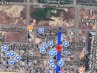 Bán lô góc 2 mặt tiền thủy sơn 5 & 6 (đường 7,5m). dt 159m2. giá 16 tỷ x