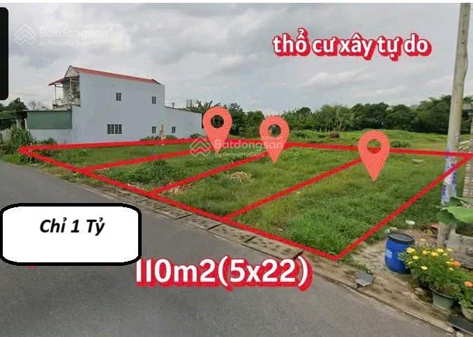 Tin vip bán lô đất mặt tiền kinh doanh sát cầu vượt củ chi, 110m2, shr, giá chỉ 1 tỷ