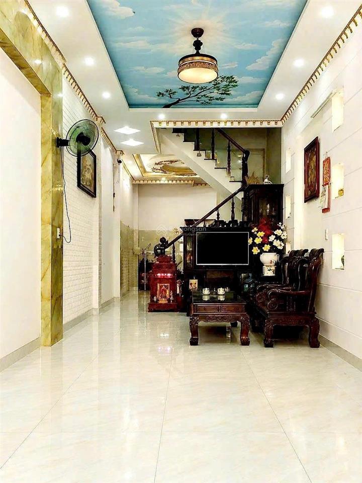 Nhà bán (4 x 16) x 3 lầu + 5pn. hẻm 6m xe hơi. đs15, gần aeon tân phú. nhỉnh 6 tỷ