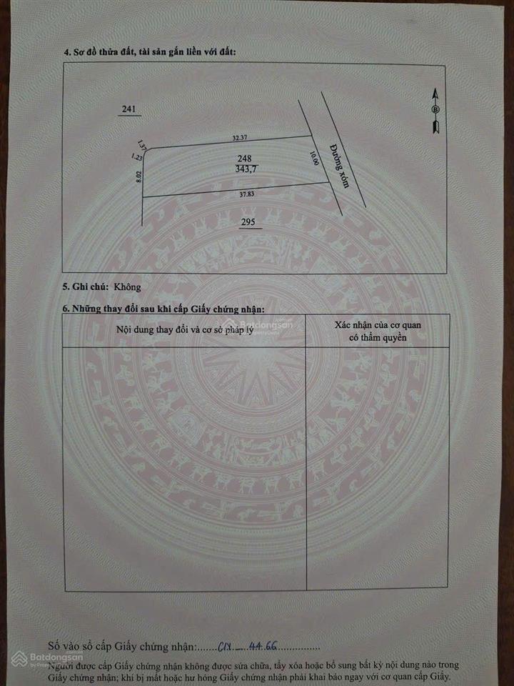 Bán đất tại tề lễ tam nông 343,7m2