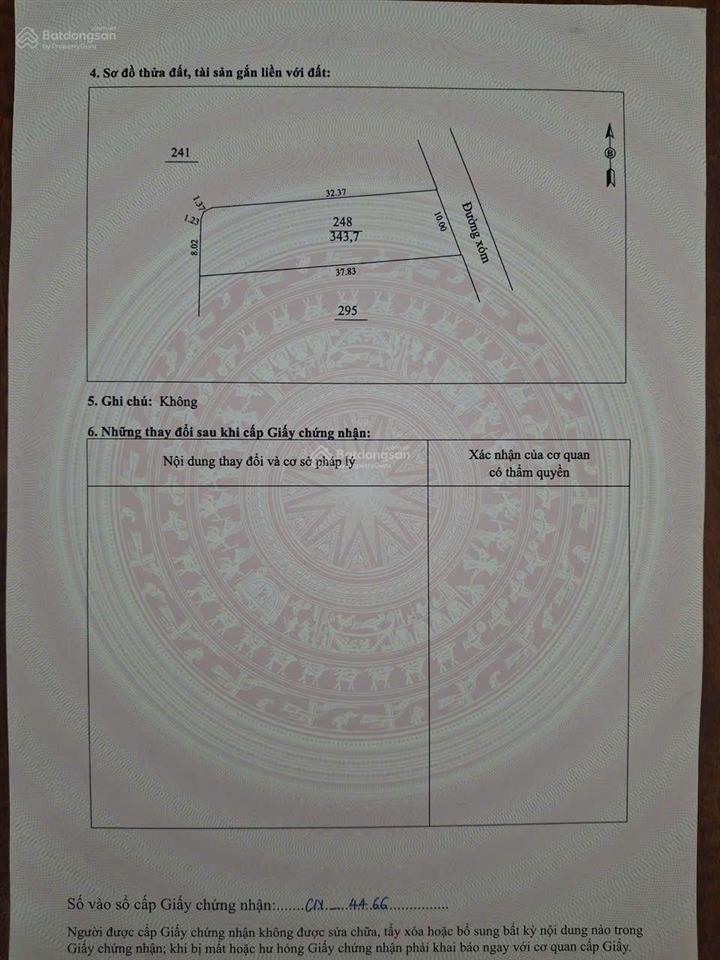 Chính chủ bán lô đất tề lễ tam nông 343,7m2