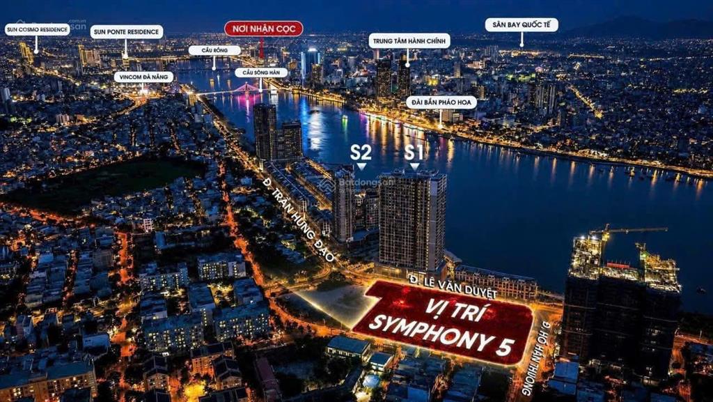 Đọc quyền căn hộ 1pn + sông hàn symphony 5 đường trần hưng đạo view pháo hoa diff, biển mỹ khê