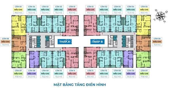 Bán căn hộ chung cư the charm an hưng căn 91.5m2 3pn, 2wc . giá 7,9tỷ .  0912 333 ***
