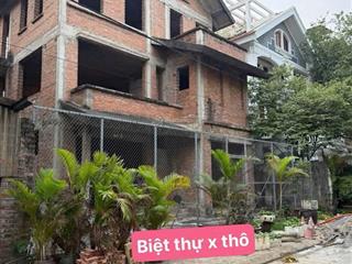 Biệt thự xây thô sài đồng 213m mặt tiền 12m đường 7m vỉa hè cạnh công viên hồ điều hòa
