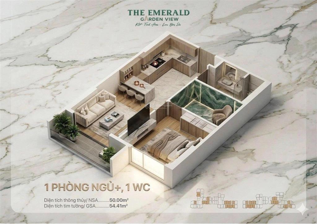 Giỏ hàng trực tiếp cđt lê phong, the emerald garden view giá chỉ 35tr/m2. thanh toán 9tr/tháng