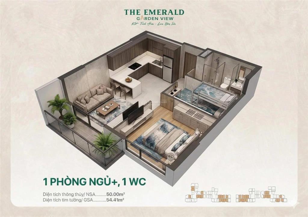 Giỏ hàng trực tiếp cđt lê phong, the emerald garden view giá chỉ 35tr/m2. thanh toán 9tr/tháng