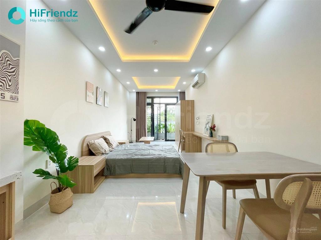 Khai trương căn hộ full nội thất mới 100% thiết kế hiện đại, có ban công, cửa thoáng mát