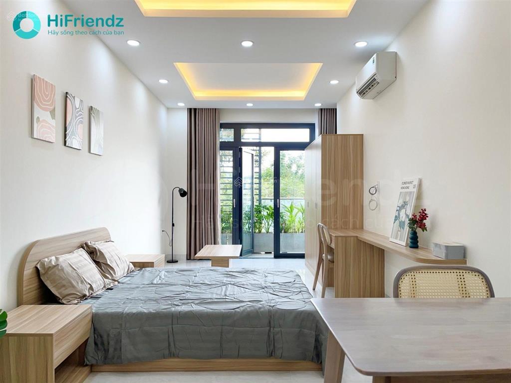 Khai trương căn hộ full nội thất mới 100% thiết kế hiện đại, có ban công, cửa thoáng mát