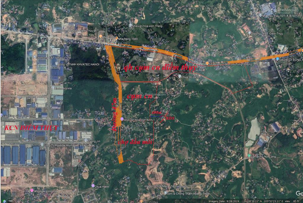 Bán đất ven khu công nghiệp cách mặt đường 266c 600m