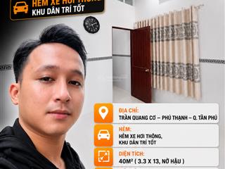 Nhà 4.54 tỷ tân phú hxh thông nhà 3 tầng trần quang cơ