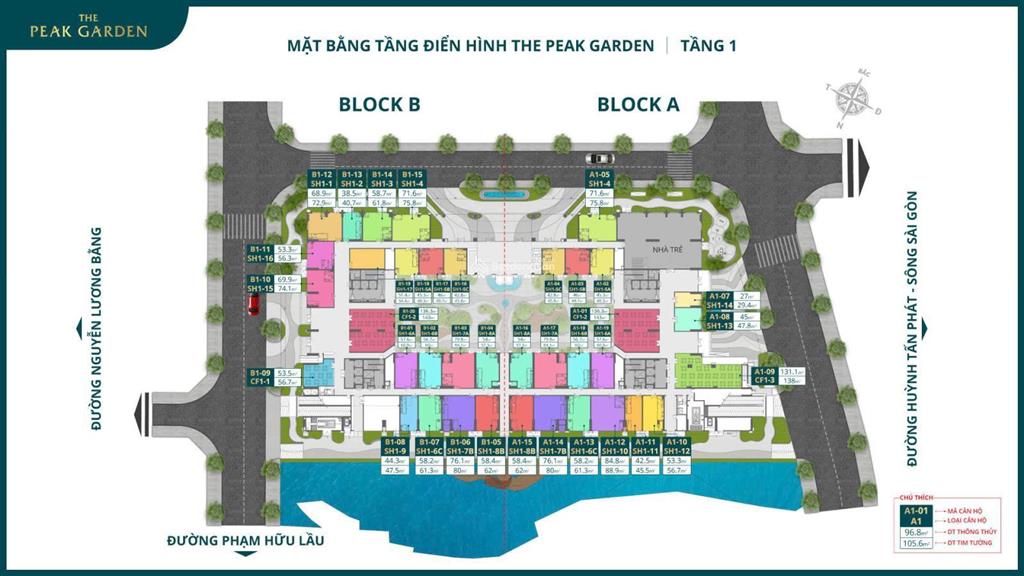 Bán căn hộ the peak garden quận 7, 71m² 2pn, bàn giao cao cấp, nhà đẹp, giá 75tr/m2 trực tiếp cdt