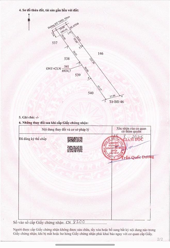 Ngân hàng thanh lý  bán đất mtđ dt749d giá rẻ