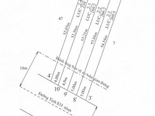 Mt tỉnh lộ 833 tân trụ long an dt 5x54m/255m2