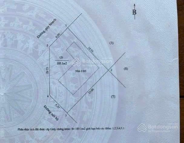 Bán biệt thự mặt phố lưu quang vũ lô góc 2 mặt thoáng  185m2 , 4 tầng, mặt tiền 25m, giá 160 tỷ