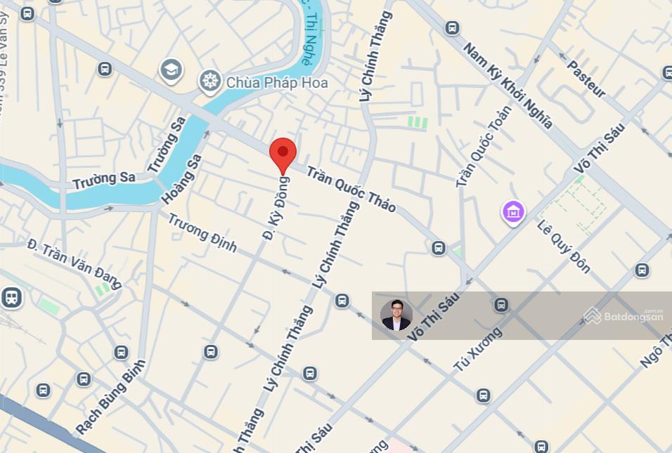 Bán nhà siêu vị trí mặt tiền ngay kỳ đồng  quận 3  dt 5x20m  3 tầng  hđt 95 tr/th  giá 29.5 tỷ