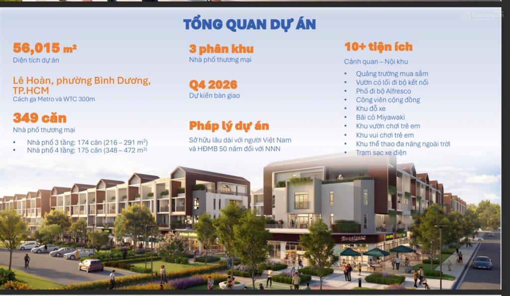 Mua nhà phố không áp lực tài chính, trả chậm 5 năm, cách metro 300m