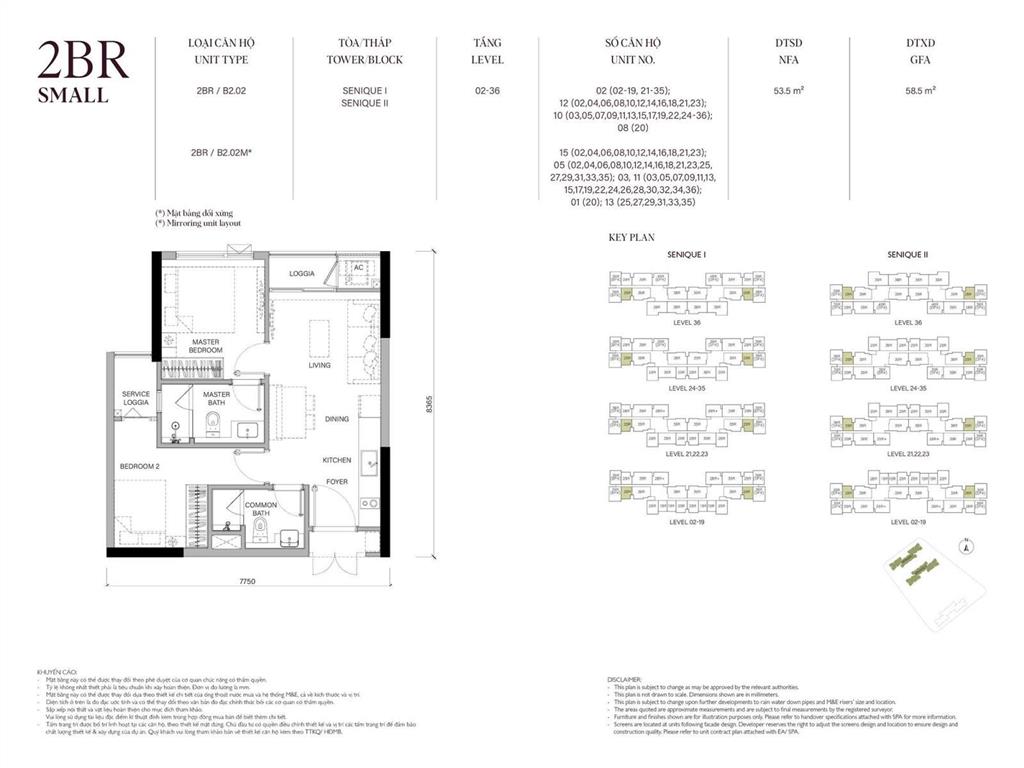 Căn 2pn tòa vip sen sp diện tích 53,5m2 giá tốt nhất dự án the senique hà nội vinhomes ocean park