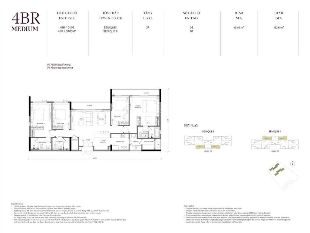 Quỹ căn penhouse 4pn duplex víp nhất giá tốt dự án the senique hà nội cđt capitaland singapore