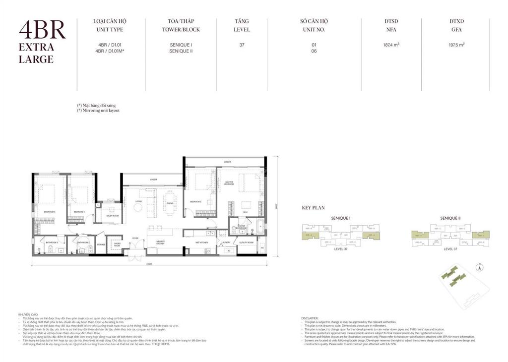 Quỹ căn penhouse 4pn duplex víp nhất giá tốt dự án the senique hà nội cđt capitaland singapore