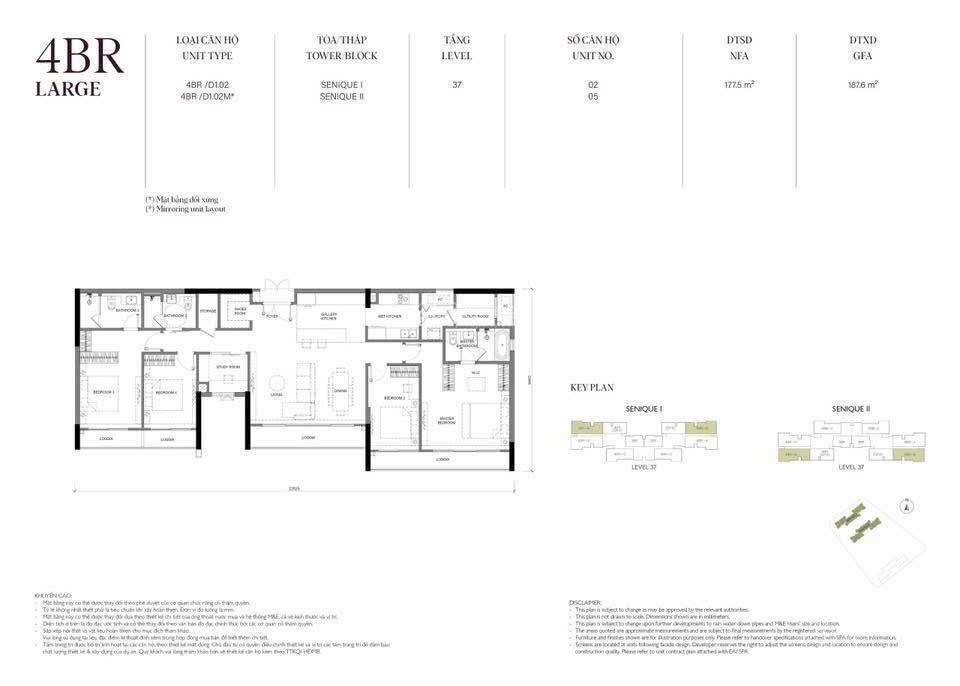 Quỹ căn penhouse 4pn duplex víp nhất giá tốt dự án the senique hà nội cđt capitaland singapore