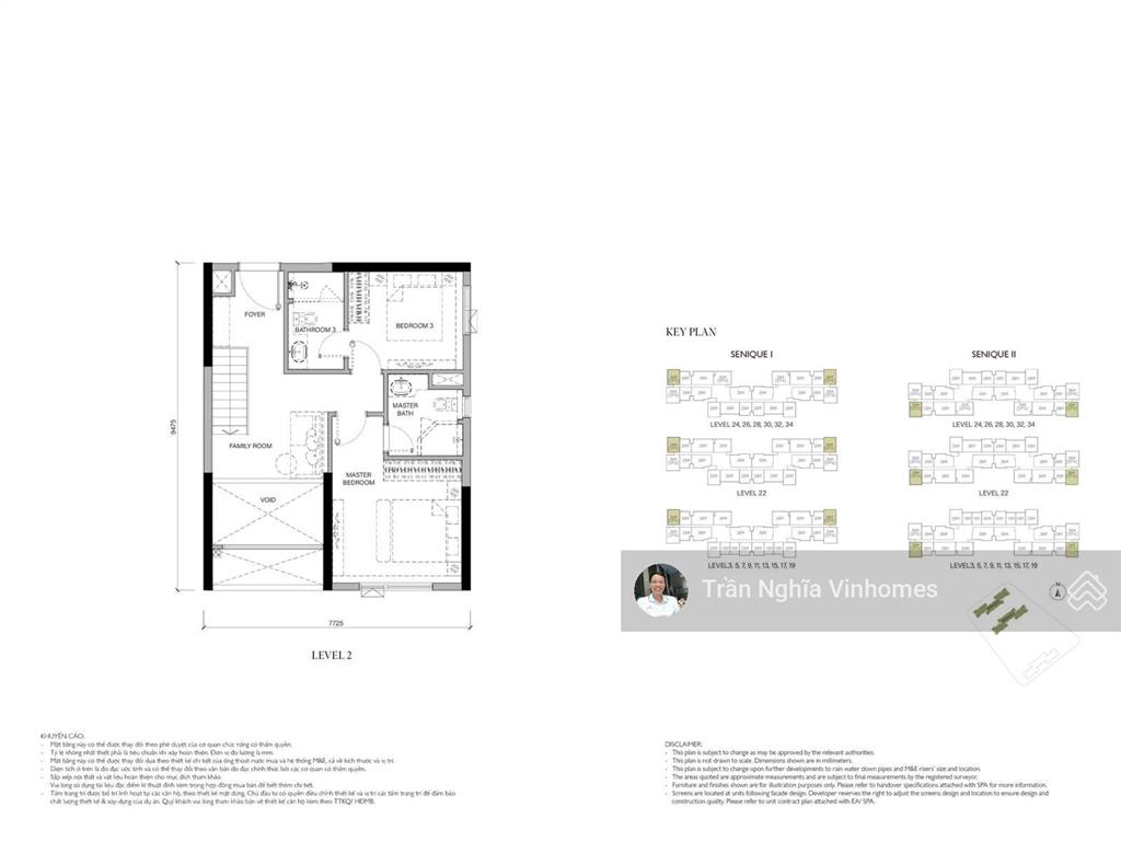 Căn duplex biệt thự trên không diện tích 117,5m2 ban công đông nam giá tốt nhất the senique hà nội