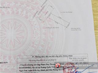 Chính chủ gửi bán lô đất mặt đường tdp quyết tiến  hợp đức  đồ sơn