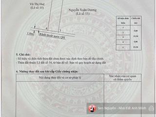 Chính chủ gửi bán lô đất đấu giá kim đới 2  hữu bằng