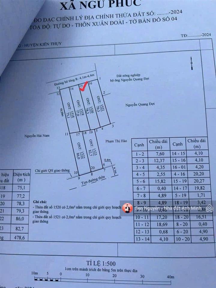 Một lô duy nhất vị trí đẹp bám sát khu công nghiệp ngũ phúc