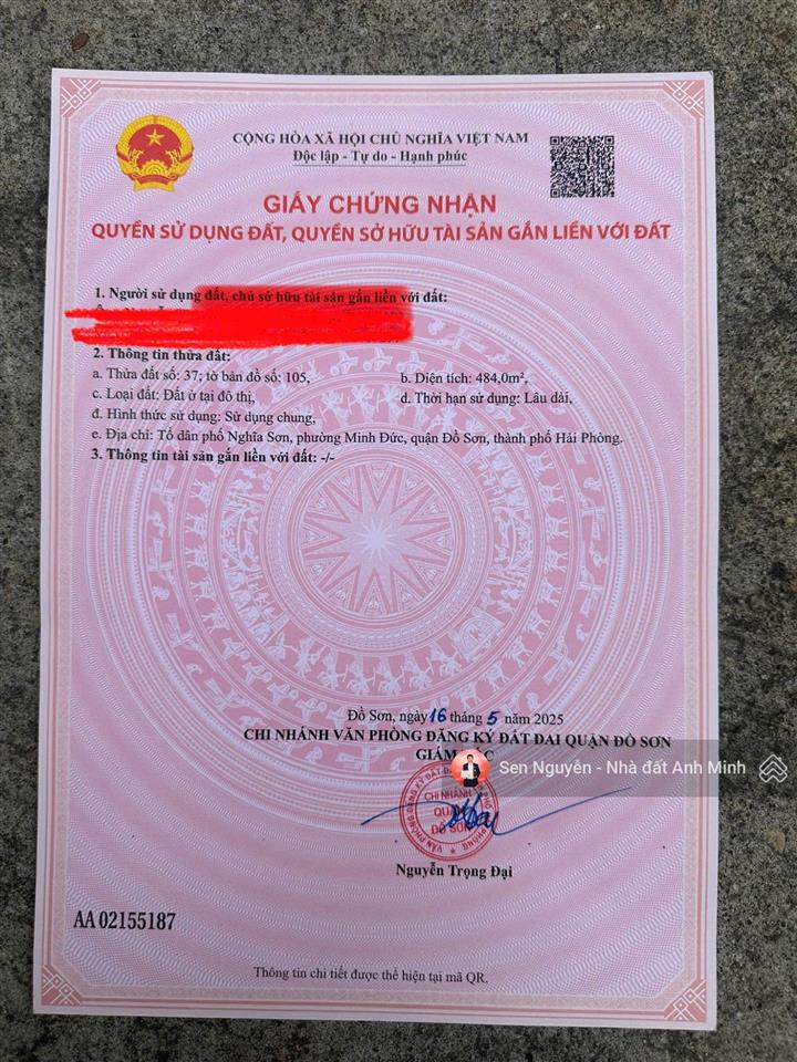  mặt đường 403 minh đức  đồ sơn  giá chỉ 18.x triệu/m2