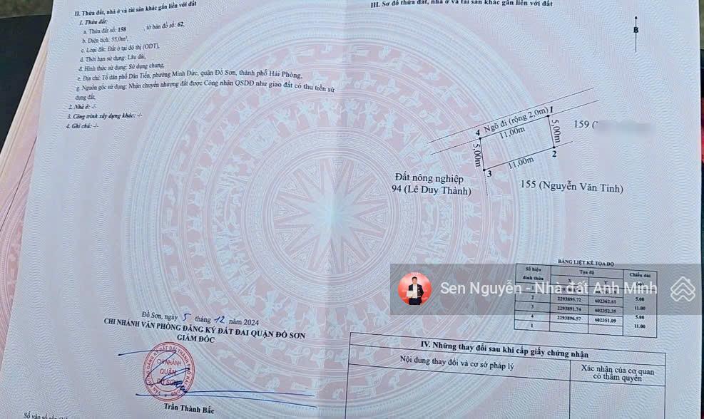 Lô đất ô tô đỗ cửa tại dân tiến, minh đức, đồ sơn
