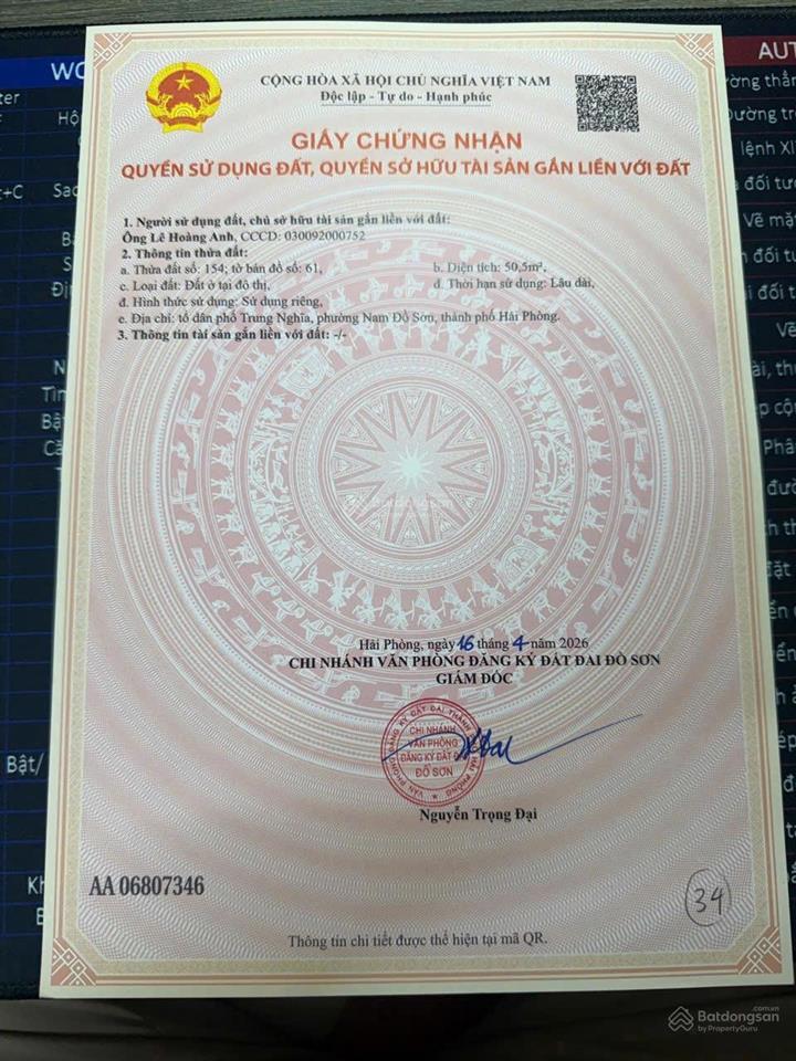  giá đã giảm sâu  đường nhựa ô tô tránh nhau gần ubnd phường nam đồ sơn