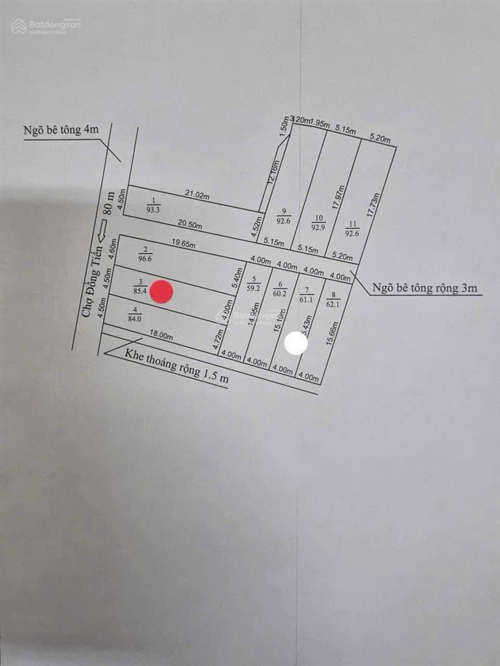 Lô đất trung tâm bàng la, vị trí siêu đẹp giá chỉ 1,19 tỷ  diện tích 85,6m2