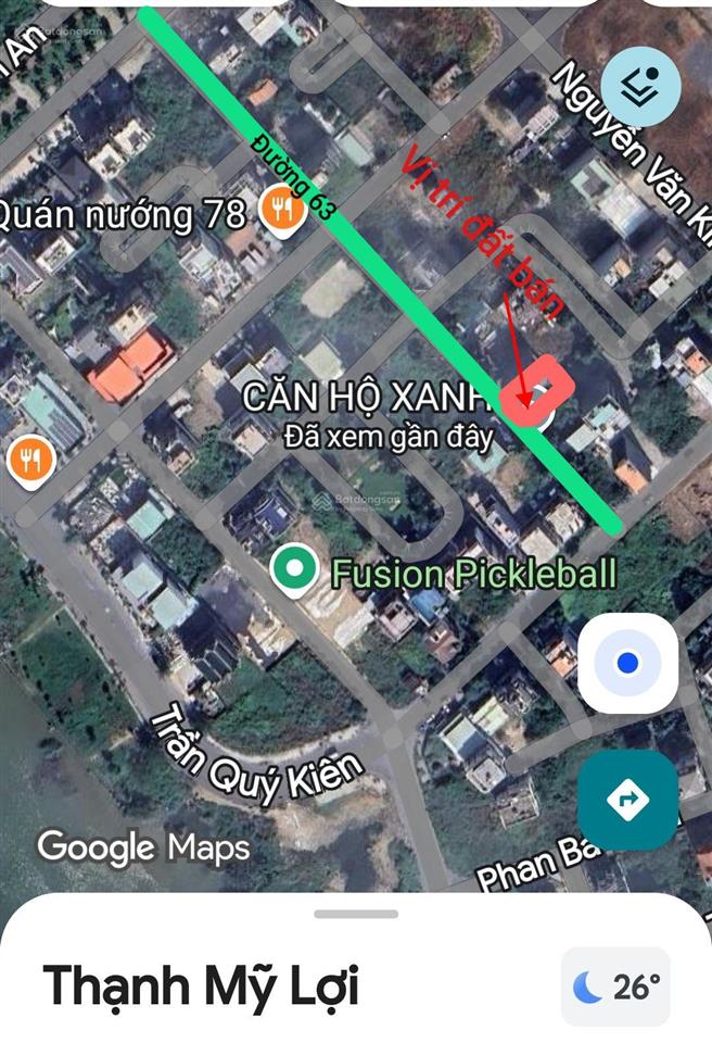 Bán 160m2(8*20m) đất nền thạnh mỹ lợi, quận 2, da huy hoàng, đường 63tml, shr, view nhìn sông sg