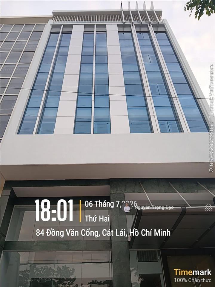Cho thuê tòa văn phòng khu thạnh mỹ lợi  đảo kc  mt đồng văn cống  10*22m/1250m2/hầm+7lầu  pccc