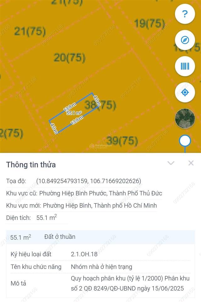 Bán đất phân lô đs 9 hiệp bình phước sát vạn phúc city  càng ngày càng khó kiếm