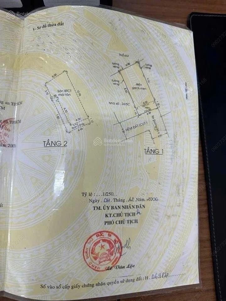 Bán nhà xẻm xe hơi đường số 9 tam bình  sổ hoàn công đẹp  có tiềm năng tăng giá