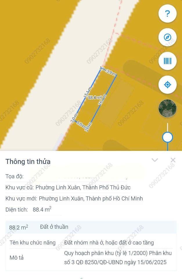 BÁN ĐẤT ĐẸP HẺM XE HƠI LINH XUÂN - TƯƠNG LAI LÔ GÓC MẶT TIỀN ĐƯỜNG 16 MÉT