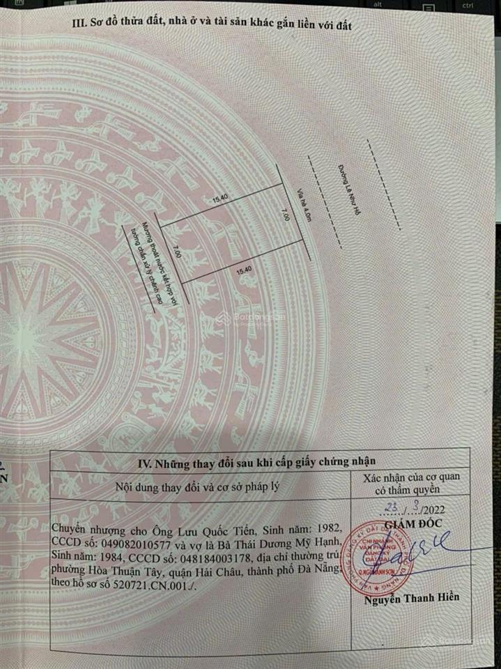 Bán lô đất đường 7,5m  hướng đông nam  đối diện là công viên, trường học, cách biển 800m