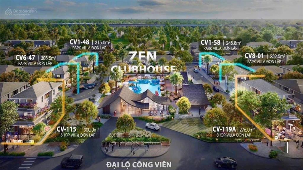 Villa đơn lập rừng mai độc bản chỉ 2 căn đối diện zen clubhouse,305.5m2 1t1l1tum, ở và kinh doanh