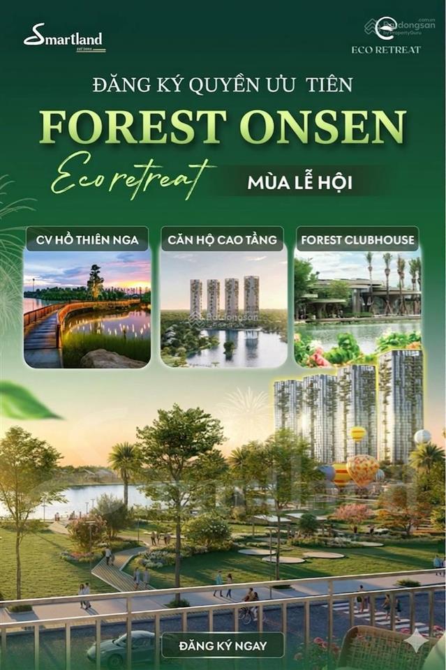 Nhận booking sớm ưu tiên chọn căn hộ khoáng nóng forest onsen, vị trí trung tâm, có sân vườn riêng