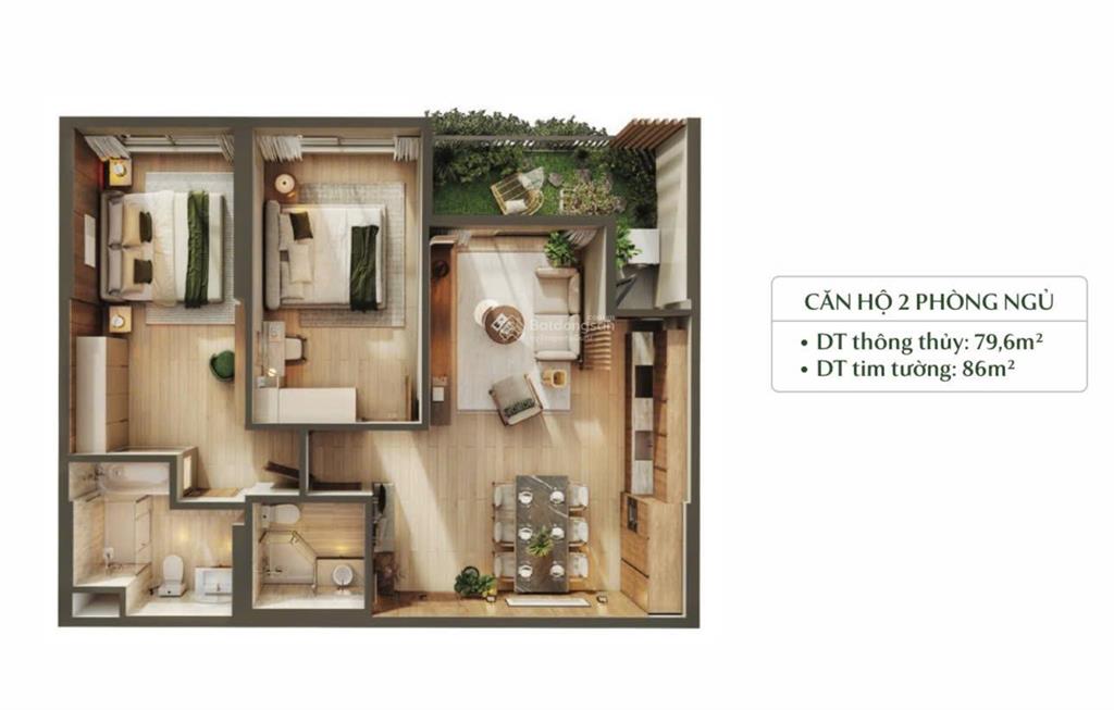 Sky retreat 86m2 2pn 2wc,hướng mát, view trọn đời biệt thự đảo, hồ thiên nga, 3 quảng trường 3ha