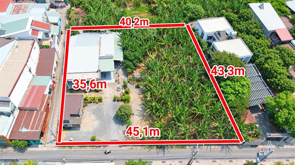 58 tỷ  bán lô góc 2 mặt tiền 1660m2 có 1000m2 thổ cư  45m mặt tiền p. bửu long